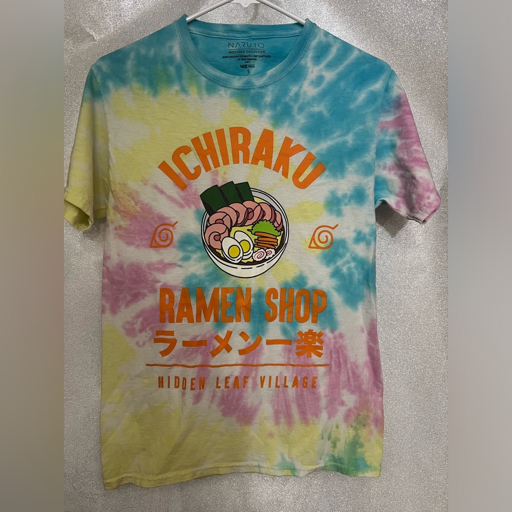 100% cotton tie dye Ichiraku ramen shop tshirt